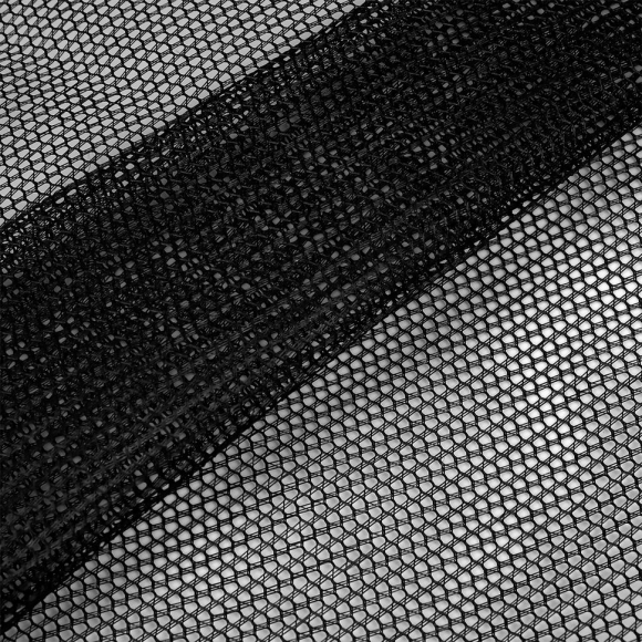Сетка для пошива бейсболок жесткая арт.TBY-102-1 70г/м? (105г/пог.м) ш.150см цв.черный уп.5м