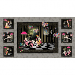 Ткань для пэчворка PEPPY Dance And Romance Panel 4498 146 г/м? 100% хлопок цв.25096 GRY1 уп.60х110 см