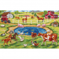 Набор для вышивания PANNA арт. DE-7218 Утро на ферме 33,5х21,5 см