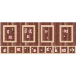 Ткань для пэчворка PEPPY 4555 Panel 135 г/м? 100% хлопок цв.3 уп.60х142 см