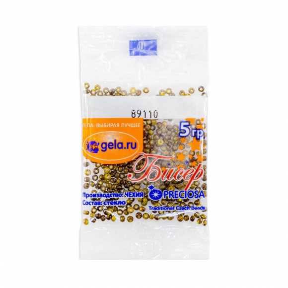 Бисер №10, 5 г., цвет 89110