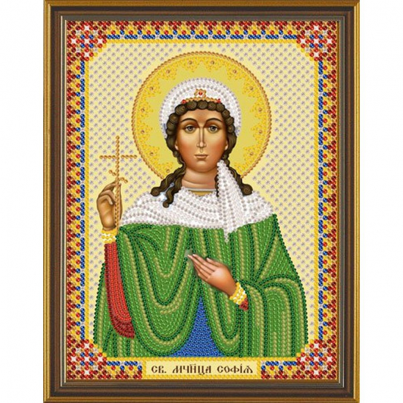 Набор для вышивания бисером НОВА СЛОБОДА арт.С6169 Св.Мч. София 13х17 см
