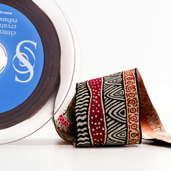 Лента жаккардовая SAFISA, 50 мм, 15 м, цвет 01