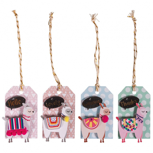 136864_Декоративные теги со шнуром "Ламы"