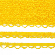 Тесьма отделочная UU цв.109 желтый шир.18-19мм уп.16,45м