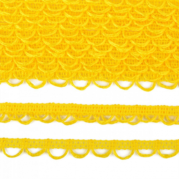 Тесьма отделочная UU цв.109 желтый шир.18-19мм уп.16,45м