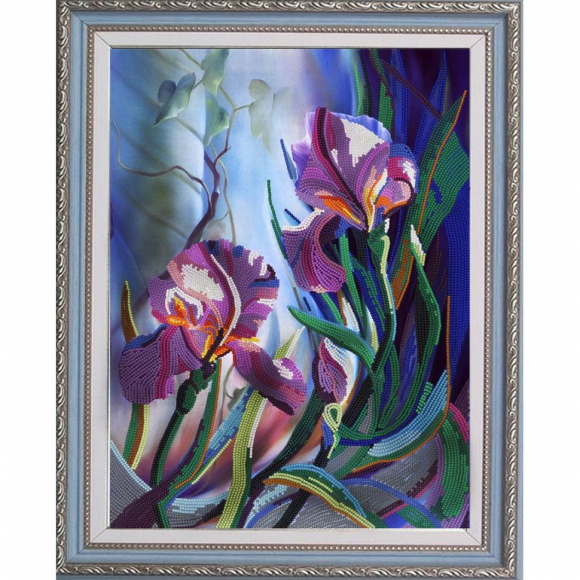Рисунок на ткани (Бисер) КОНЁК арт. 9469 Ирисы 29х39 см Рисунок на ткани (Бисер) КОНЁК арт. 9469 Ирисы 29х39 см