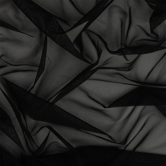 Сетка стрейч арт.TBY-03128209 51г/м? (аналог Лаума 591С) ш.150см цв.черный рул.50м