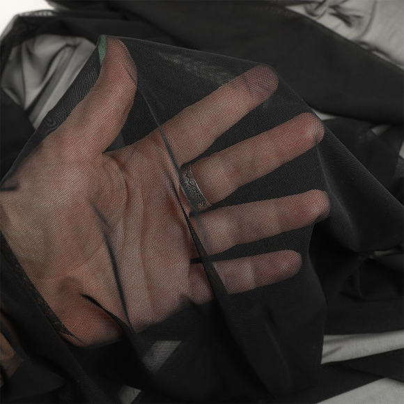 Сетка стрейч арт.TBY-03128209 51г/м? (аналог Лаума 591С) ш.150см цв.черный рул.50м