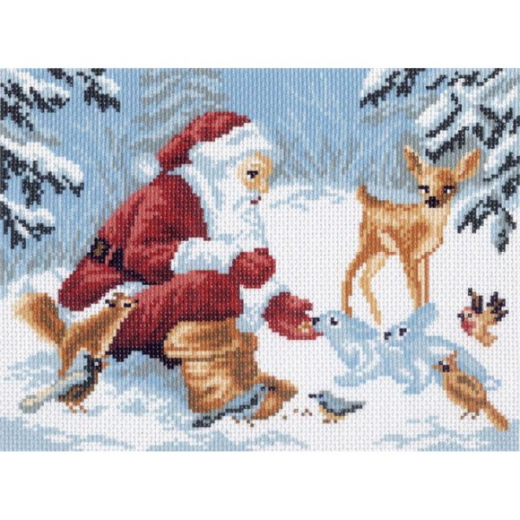 Рисунок на канве МАТРЕНИН ПОСАД арт.28х37 - 0656-1 Зимние подарки