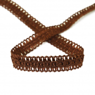 Тесьма PEGA тип интерьерная, цвет рыже-коричневый, 14 мм