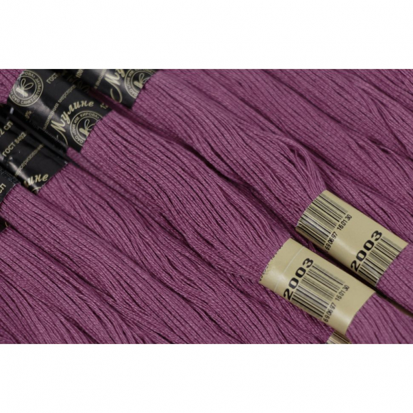 Нитки мулине цв.2003 сиреневый 12х10м С-Пб