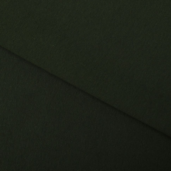 Ткань трикотаж Рибана с лайкрой 215г опененд 80-90см хаки 19-0415 уп.3м