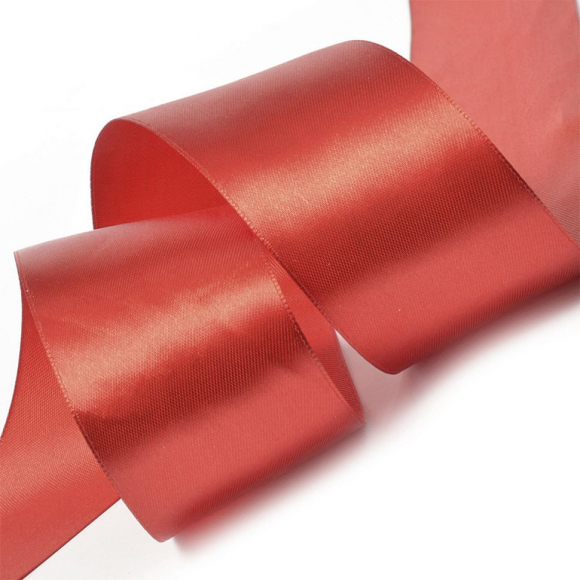 Лента атласная 38мм цв.3095 красный IDEAL уп.27,4 м