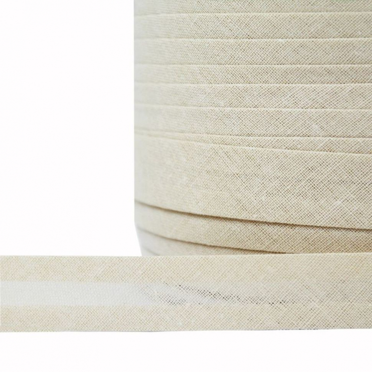 Косая бейка хлопок TBY арт.CB15 шир.15мм цв.F276 бежевый уп.132 м