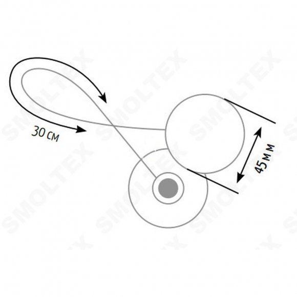 Магнитные клипсы для штор ? 45 с тросом (30 см) цвет №2