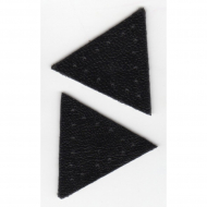 147096_Заплатка "Треугольник" искусственная кожа с перфорацией, цвет черный