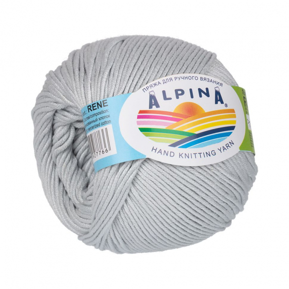 Пряжа ALPINA RENE (100% мерсеризованный хлопок) 10х50г/105м цв.478 бл.серый