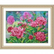 Набор для вышивания бисером ПАУТИНКА арт.Б-1233 Пионы 28х37,5 см Набор для вышивания бисером ПАУТИНКА арт.Б-1233 Пионы 28х37,5 см