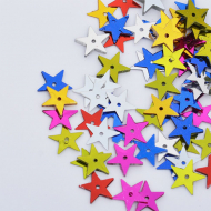 Пайетки россыпью арт.TBY-FLK172 13мм цв.ассорти уп.50г