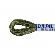 Нитки для вышивания Gamma мулине 100% вискоза 12 x 8 м цв.R0821 хаки