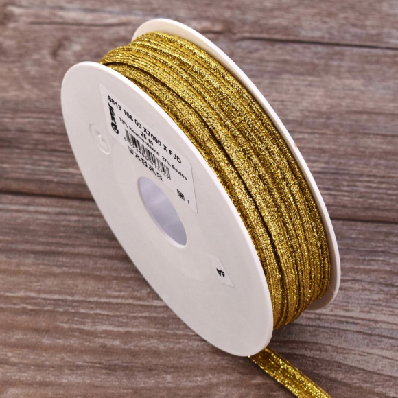9403_Кант декоративный, 2,5 мм, цвет золотистый люрекс
