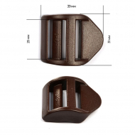 Пряжка регулятор трехщелевая силовая 25мм LS25А цв.темно-коричневый нагрузка 100 кг уп.40 шт