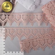 Кружево гипюр KRUZHEVO арт.TR.4G8596B шир.45мм цв.05 розовая пудра уп.9м