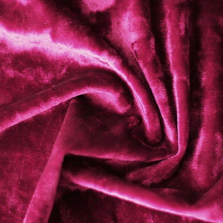 Плюш винтажный тонкий 2002-43 240г/м2 97%полиэстер3%лайкра цв.43 малиновый 50х50см