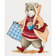 Набор для вышивания PANNA арт. J-7138 Хомяк с какао 16х18 см