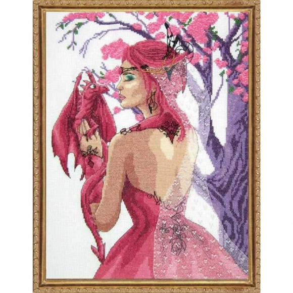 Набор для вышивания DESIGN WORKS арт.7004 Принцесса драконов 28х38 см