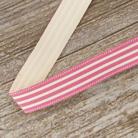 Лента хлопковая на картонной мини-катушке "Полоски"