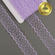 Кружево-трикотаж KRUZHEVO арт.TBY 1670 шир.28мм цв.11 св.сиреневый, уп.27,4м