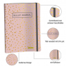 189688_Скетчбук "Bullet Journal" с разметкой, А5, 72 листа. 120г/м2, дизайн обложки "Spotlights Rose"