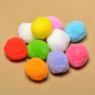 Помпоны TBY для творчества арт. BC0140 40мм цв.ассорти уп.100 шт