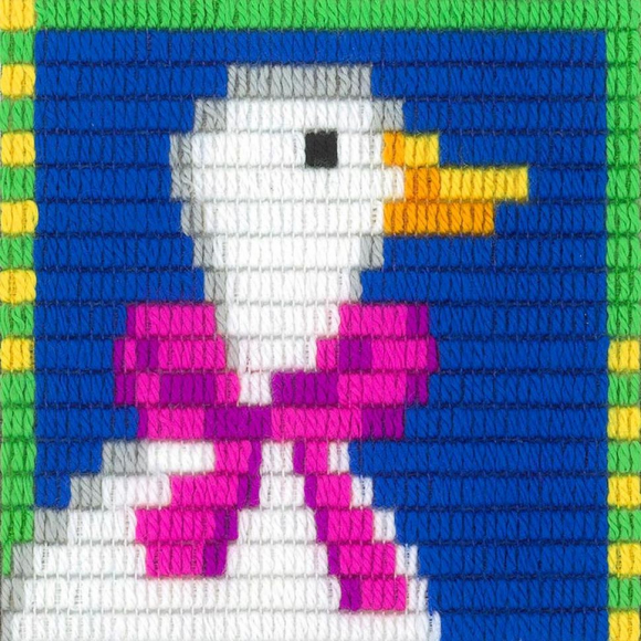 Набор для вышивания с вертикальным стежком STITCH ME арт.I026 Гусь 15х15 см