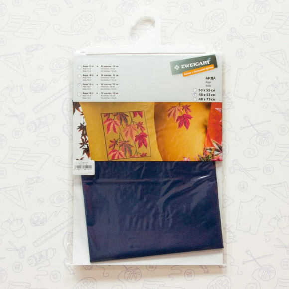 21719_Канва в упаковке Aida 16 ct, 48 x 53 см, цвет №589