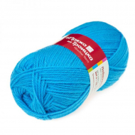 Пряжа для вязания ТРО Подмосковная (50% шерсть, 50% акрил) 10х100г/250м цв.0583 бирюза
