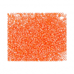 Бисер Япония "TOHO" 15/0  круглый 3  1.5 мм 5 х 5 г №0129 оранжевый/перл
