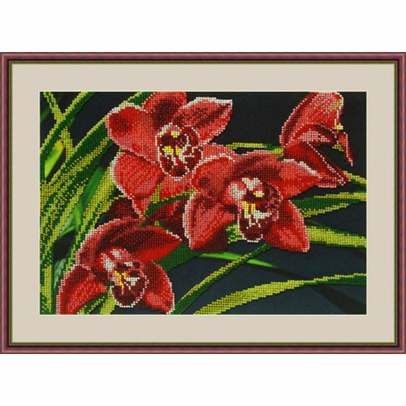 Набор для вышивания бисером GALLA COLLECTION арт.Л 313 Орхидеи 30х21 см