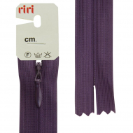 30733_Молния потайная неразъемная, Т3, 22 см, цвет 2510, баклажановый темный