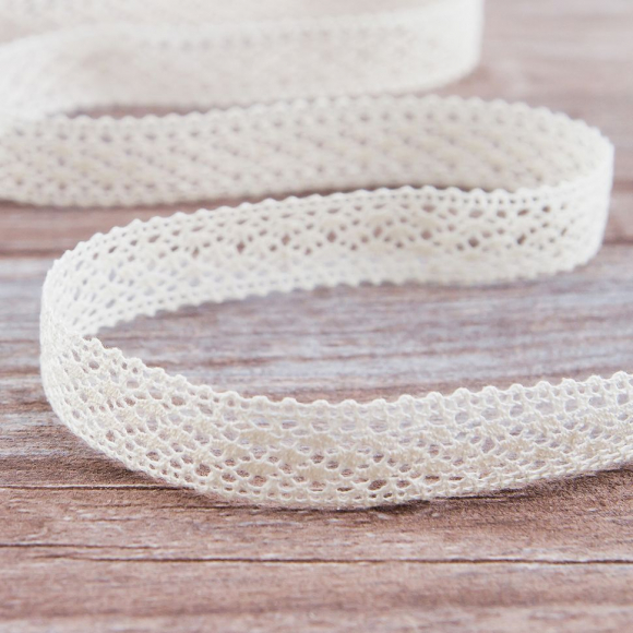 Мерсеризованное хлопковое кружево, 18 мм, шампань Мерсеризованное хлопковое кружево, 18 мм, шампань