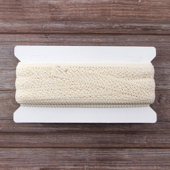 Мерсеризованное хлопковое кружево, 18 мм, шампань Мерсеризованное хлопковое кружево, 18 мм, шампань