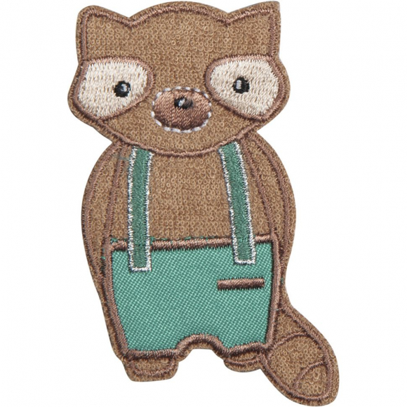 Термоаппликация "Енот с подтяжками "