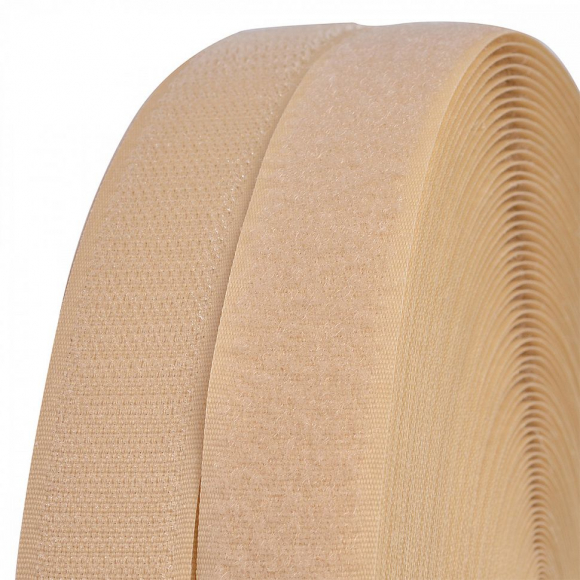 Лента липучка TBY пришивная кач.B шир.25мм цв.F277 бежевый уп.25м (пара) Лента липучка TBY пришивная кач.B шир.25мм цв.F277 бежевый уп.25м (пара)