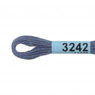 Нитки для вышивания Gamma мулине (3173-6115) 100% хлопок 24 x 8 м цв.3242 серо-синий