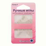 669_Иглы ручные для вышивания с острым кончиком, №9, 16 шт