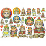 71037_Бумага рисовая "Кот в шапке"