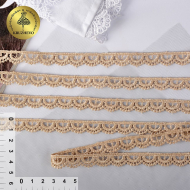 Кружево гипюр KRUZHEVO арт.TR.8G8008 шир.10мм цв.15 капучино уп.9м