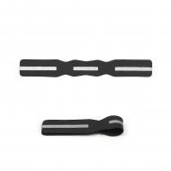 Пуллеры MaxZipper для бегунка со светоот. полосой пришивной арт.Л111 цв.черный уп.200шт